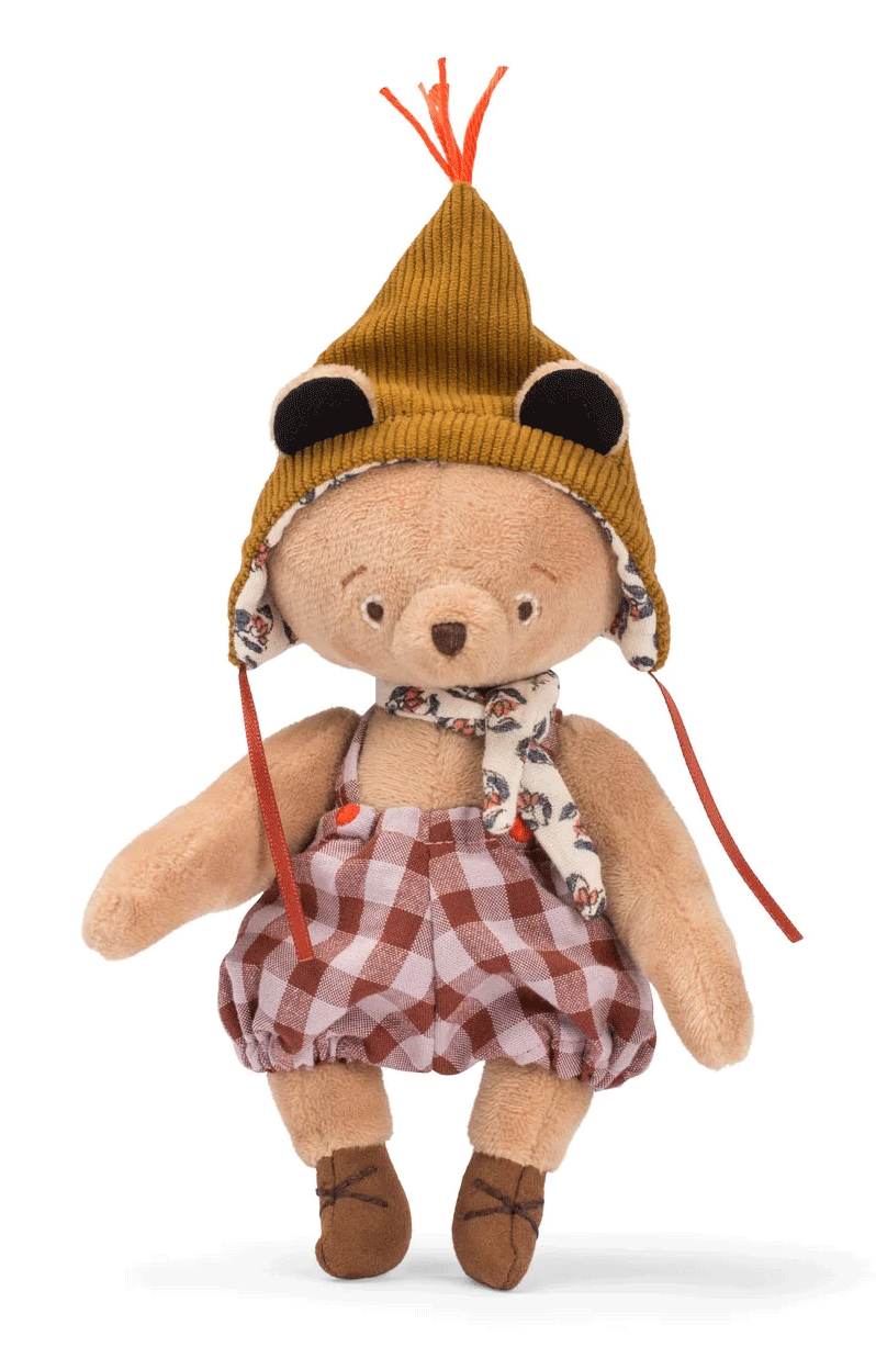 Emile the Small Bear Plush Toy by Moulin Roty - Adorable Les Minouchkas Collection - Perfect for Kids' Bedtime, Nursery Decor & Gift Giving