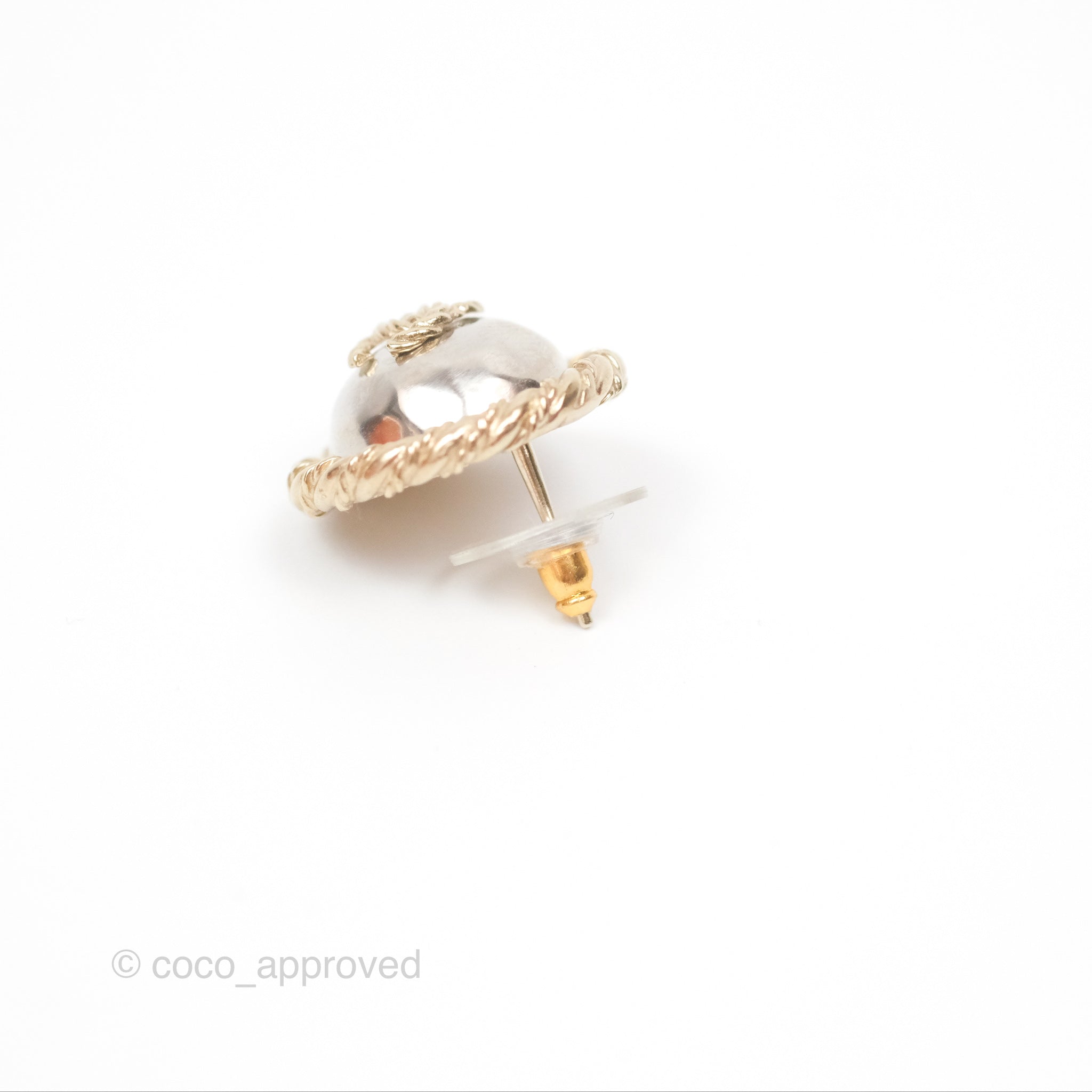 Chanel CC Round Earrings in Gold Tone - Luxury Fashion Jewelry for Women | Perfect for Parties, Weddings & Special Occasions