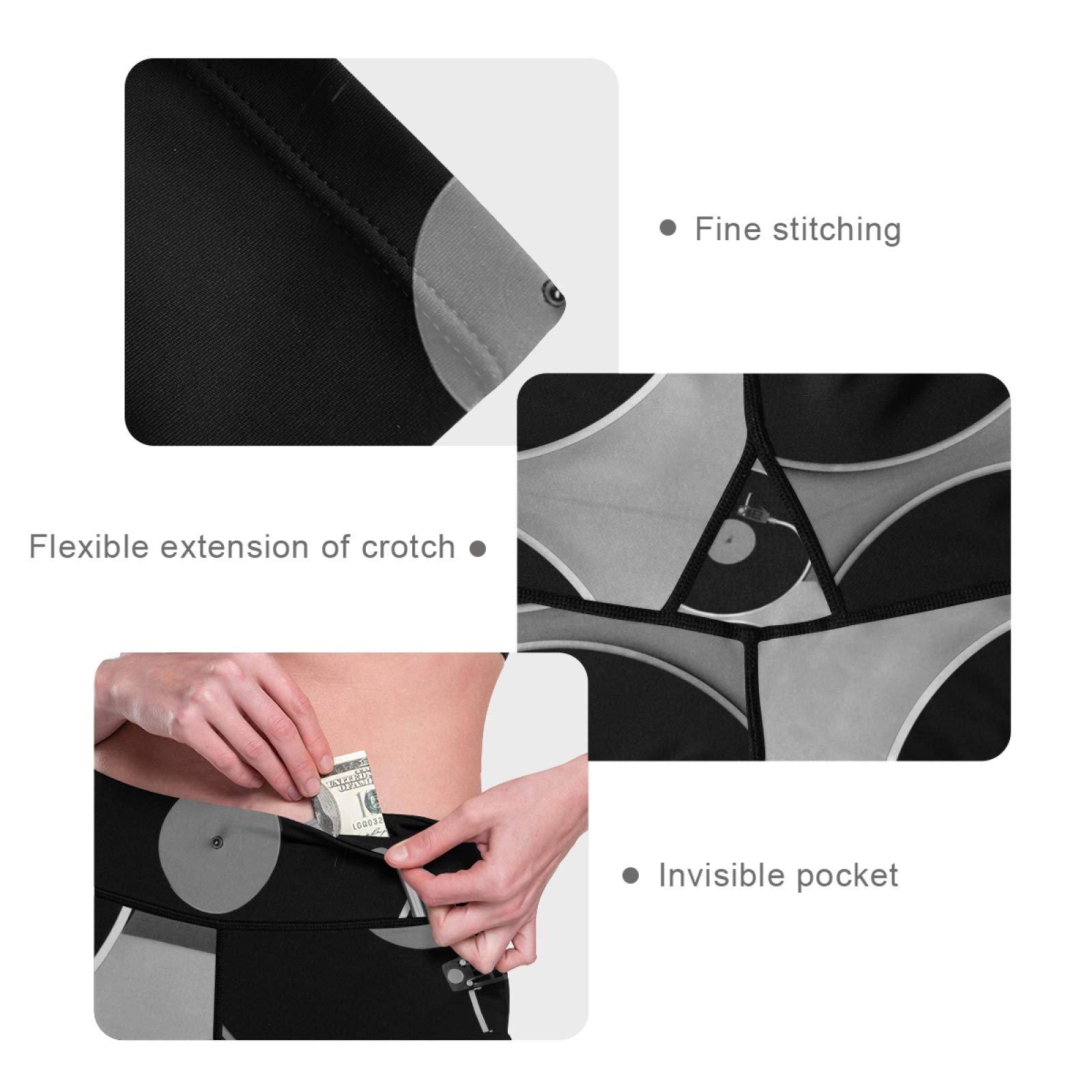 High Waist Yoga Pants with Hidden Pockets - Women's Tummy Control Workout Leggings for Running & Sports