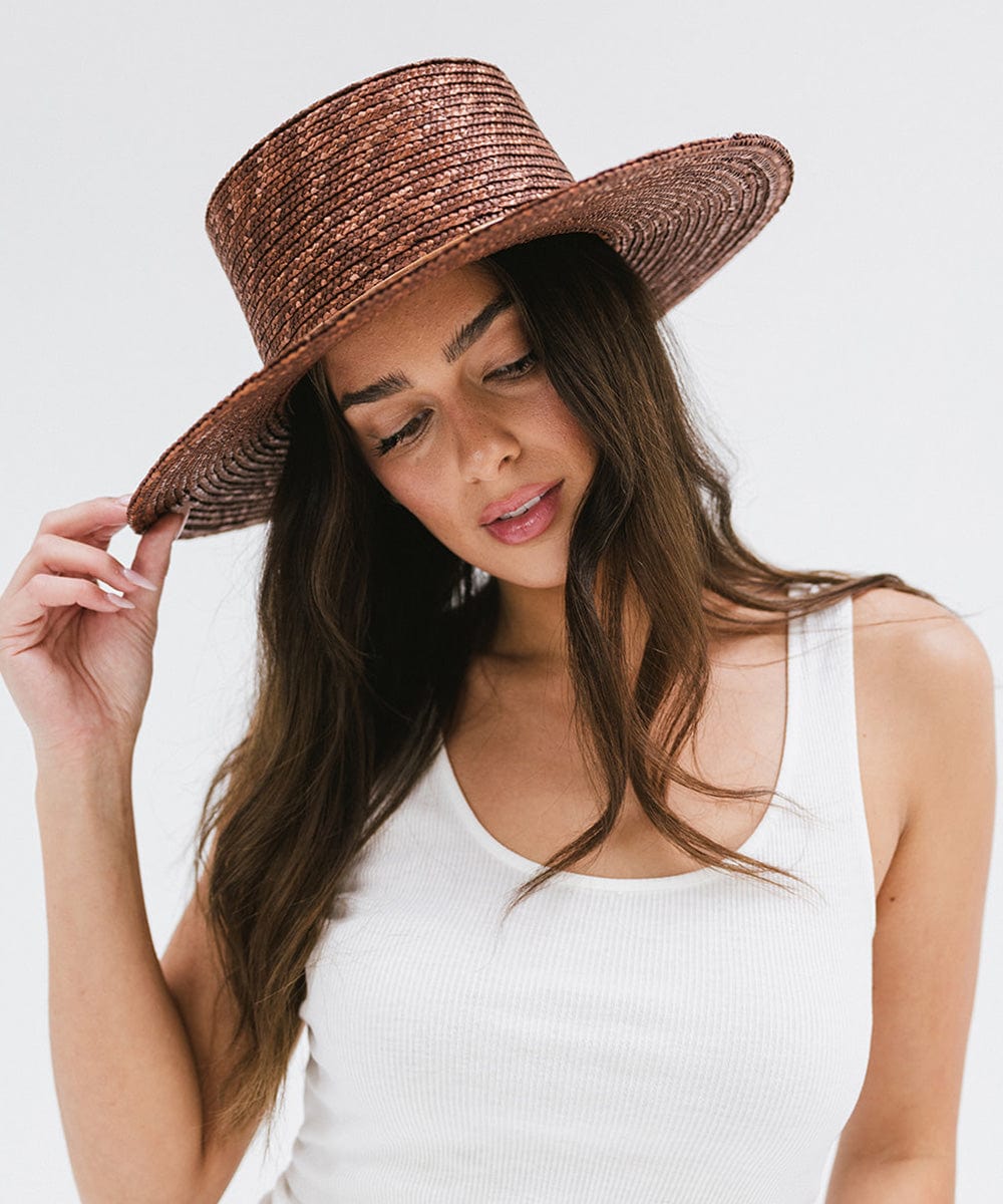 Stylish Capri Short Brim Boater Straw Hat for Women - Summer Beach Vacation, Garden Party & Outdoor Fashion Accessory