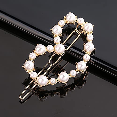 Stylish Metal Pearl Hair Clips for Women & Girls - Medium Size Hair Accessories - Perfect for Parties, Weddings & Everyday Wear