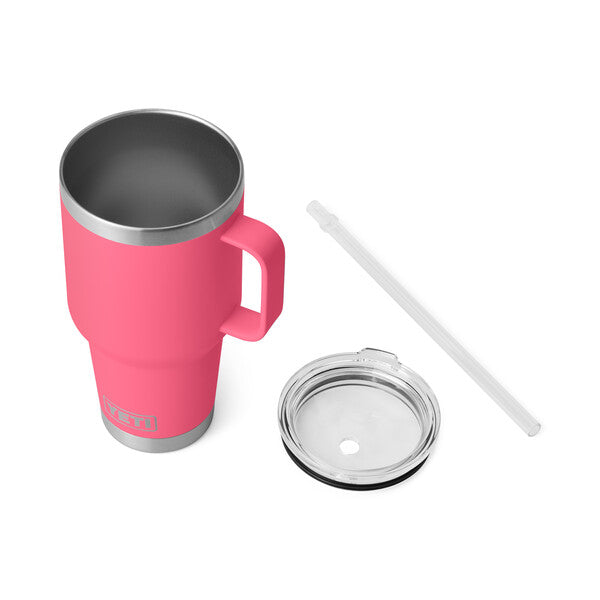 35 oz Rambler® Insulated Mug with Straw Lid - Tropical Pink | Leak-Proof & BPA-Free | Perfect for Hot & Cold Drinks at Home, Office, or Travel