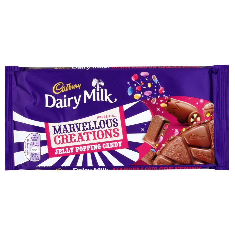 Cadbury Marvellous Creations Dairy Milk Chocolate with Jelly Shells - 180g | Delicious Candy Coated Chocolate Bars for Gifts, Parties & Snacking