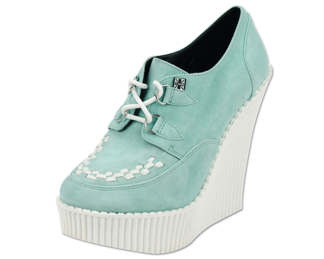 T.U.K Mint Suede Creeper Wedge Shoes - Vintage Style Platform Sneakers for Women | Perfect for Casual Outfits, Retro Fashion & Night Out Looks