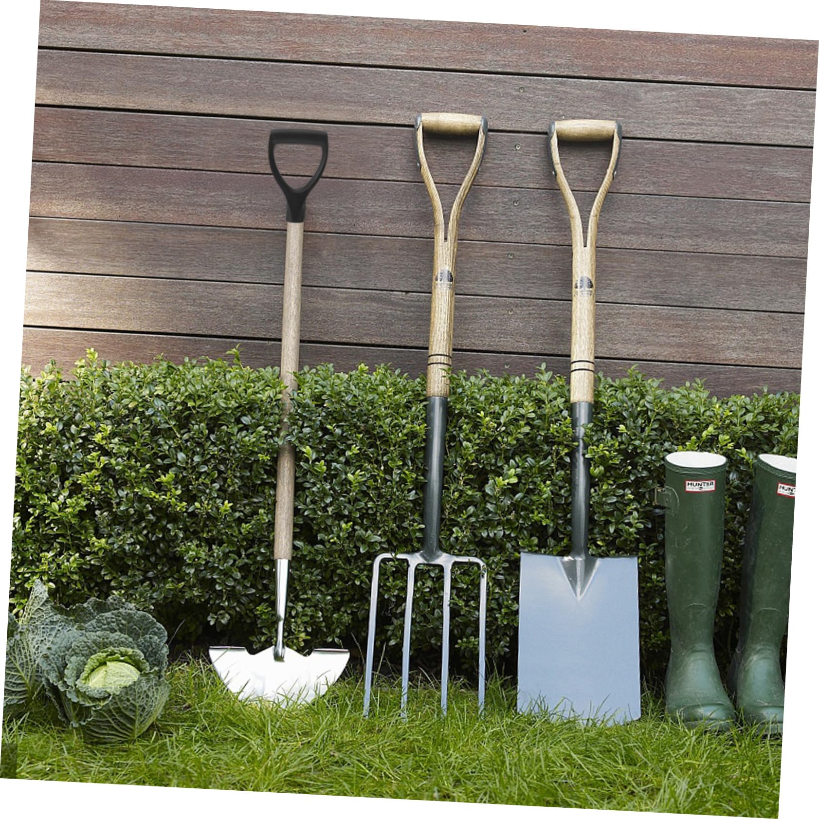 DOITOOL 1-Piece Plastic Triangle Garden Rake Replacement Handle - Durable Mango-Shaped Gardening Tool for Soil Cultivation, Ideal for Flower Beds, Vegetable Gardens & Landscaping Projects