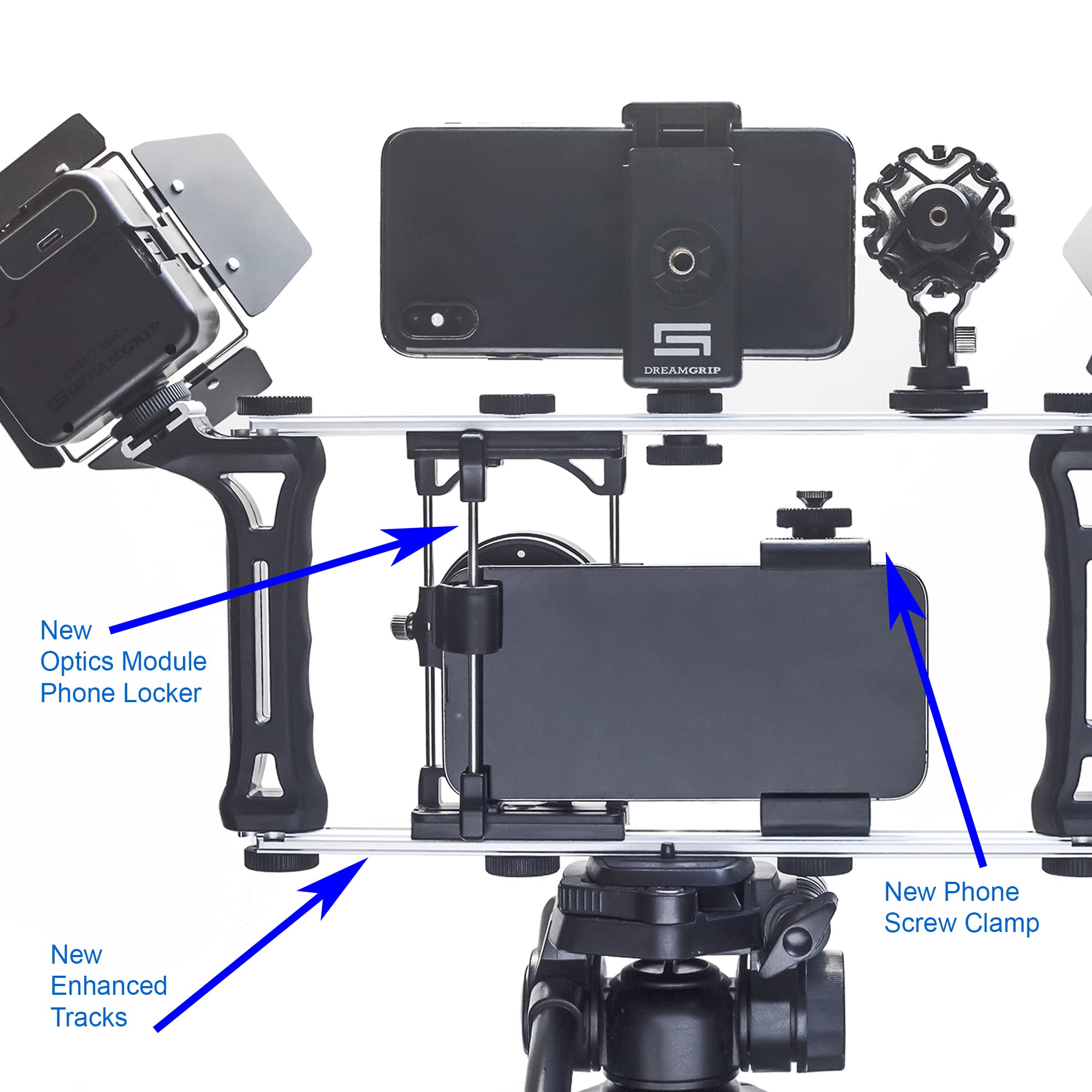 EVOLUTION PRO 2 Plus Universal Modular Rig System for Smartphones, Action & DSLR Cameras - Professional Video Kit for Vlogging, YouTube, Journalism & Filmmaking - Perfect for Content Creators, Travel Vlogs & On-Location Shooting