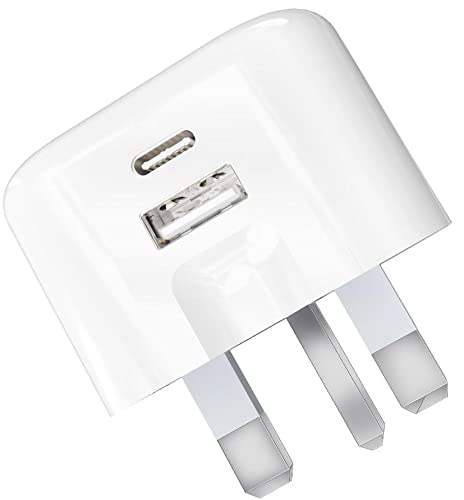 20W USB C Fast Charger Plug - PD Compatible for iPhone 14/13/12 Series, iPad, AirPods & Apple Watch | UK Wall Charger Power Adapter | Perfect for Home, Office & Travel Charging