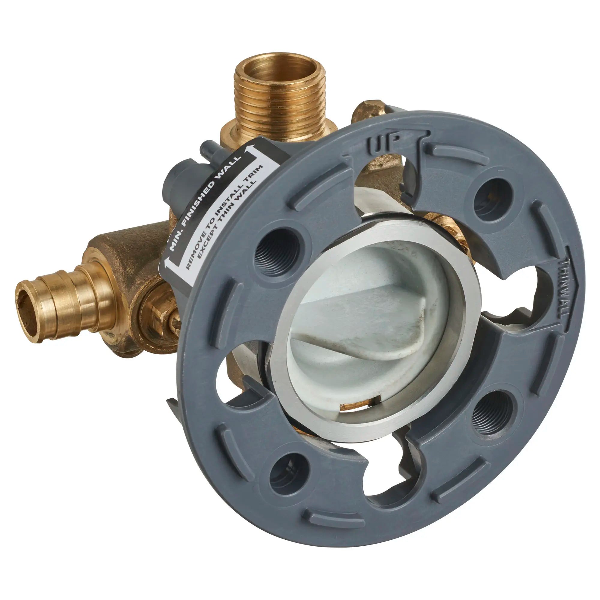 Flash® Universal Shower Rough-In Valve with PEX Inlets & Screwdriver Stops - Compatible with Cold Expansion Systems - Perfect for Bathroom Remodels and New Construction Installations