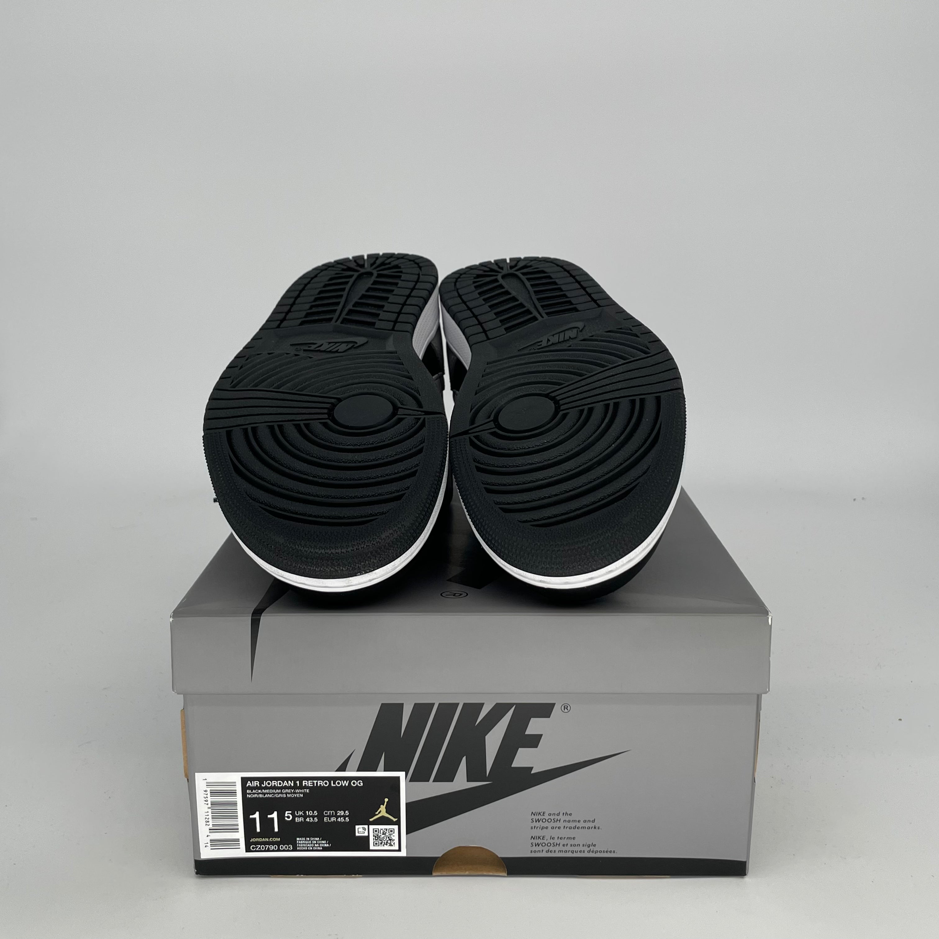AIR JORDAN 1 LOW SHADOW Sneakers - Men's Size 11.5 (CZ0790-003) - Retro Basketball Shoes for Streetwear & Casual Outfits