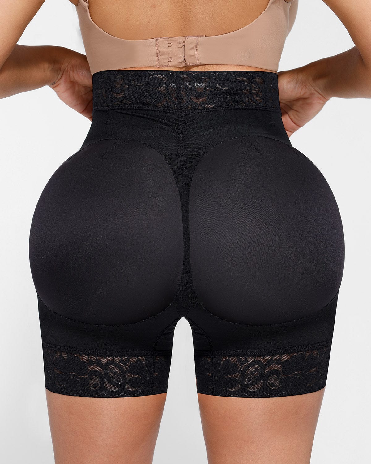 AirSlim® Mid Rise Lace Butt Lifting Shorts for Women - Shapewear for Tummy Control & Booty Enhancement - Perfect for Gym, Yoga & Everyday Wear