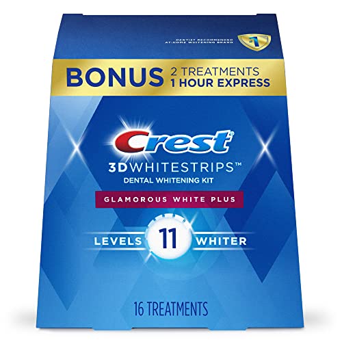 Crest 3D Whitestrips Professional Teeth Whitening Kit - 32 Strips (16 Treatments) for Glamorous White Smile - At-Home Dental Care & Stain Removal - Perfect for Weddings, Job Interviews & Special Occasions
