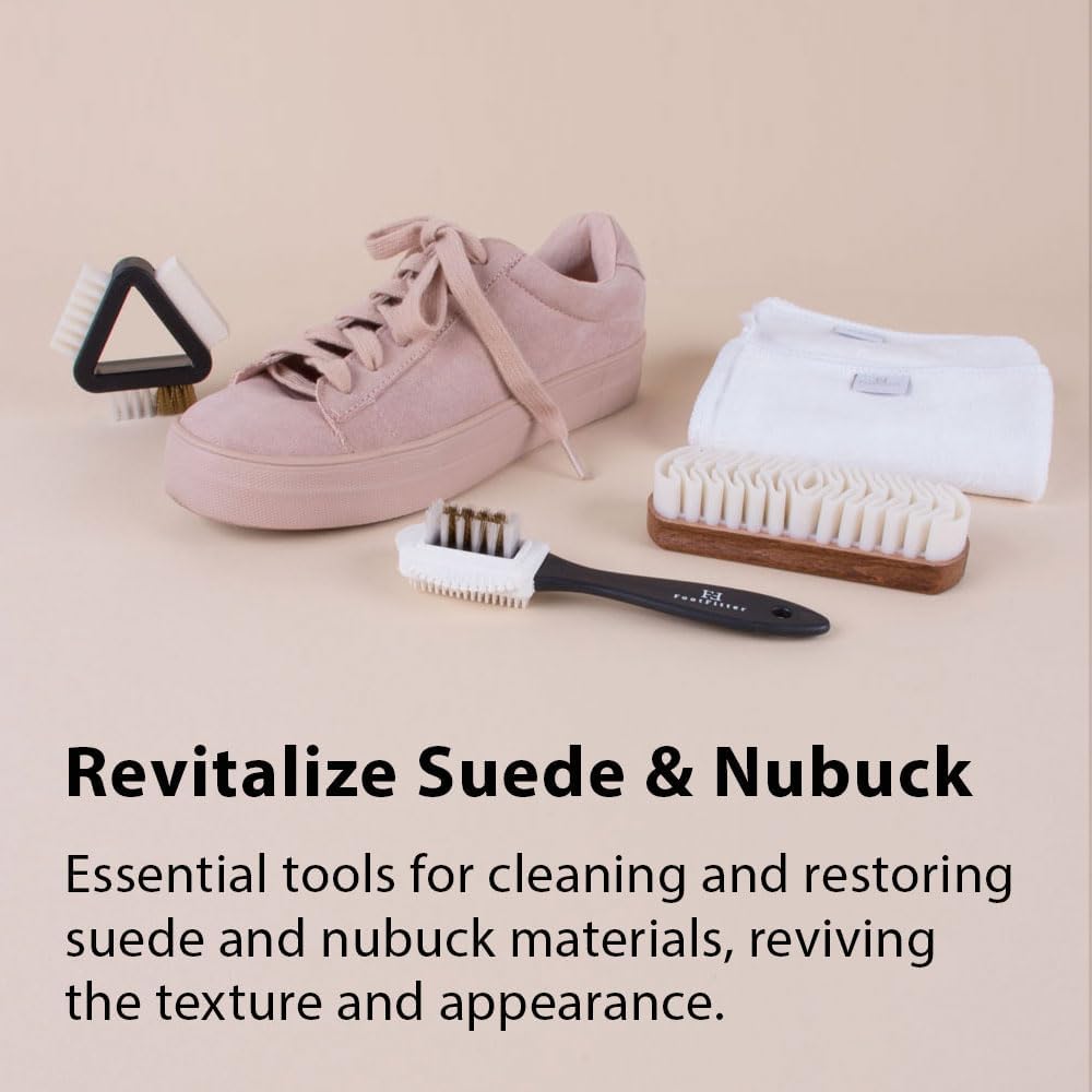 Premium Leather Shoe Shine & Suede Cleaning Kit with Cedar Valet Box - Includes Polish Creams, Brushes & Shoe Care Tools for Men & Women - Perfect for Home, Office & Travel Shoe Maintenance