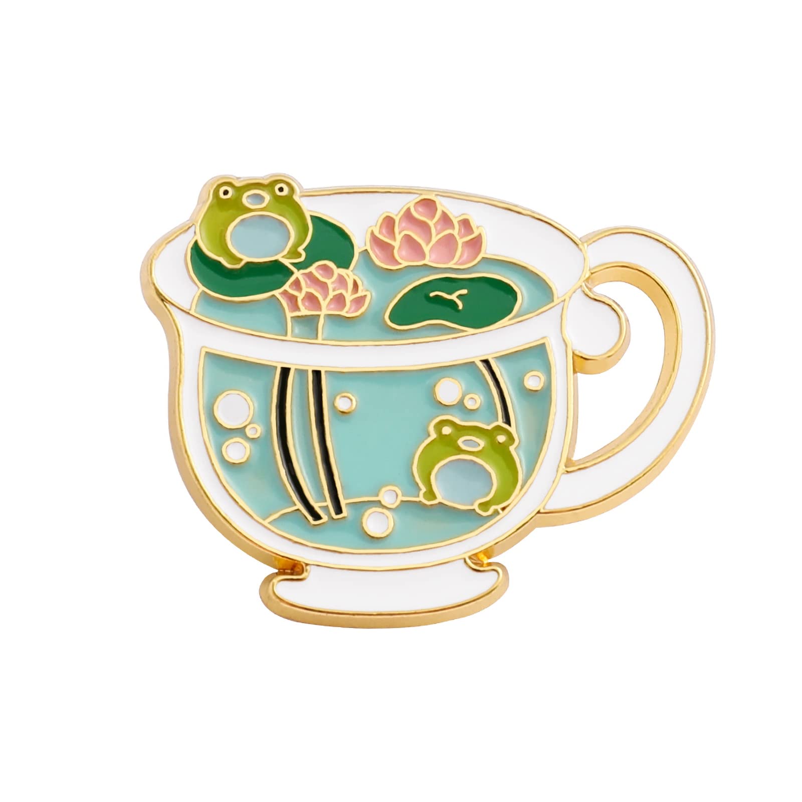 Cute Kawaii Mushroom Frog Enamel Pins - Nature Brooches for Women, Perfect for Backpacks & Jackets