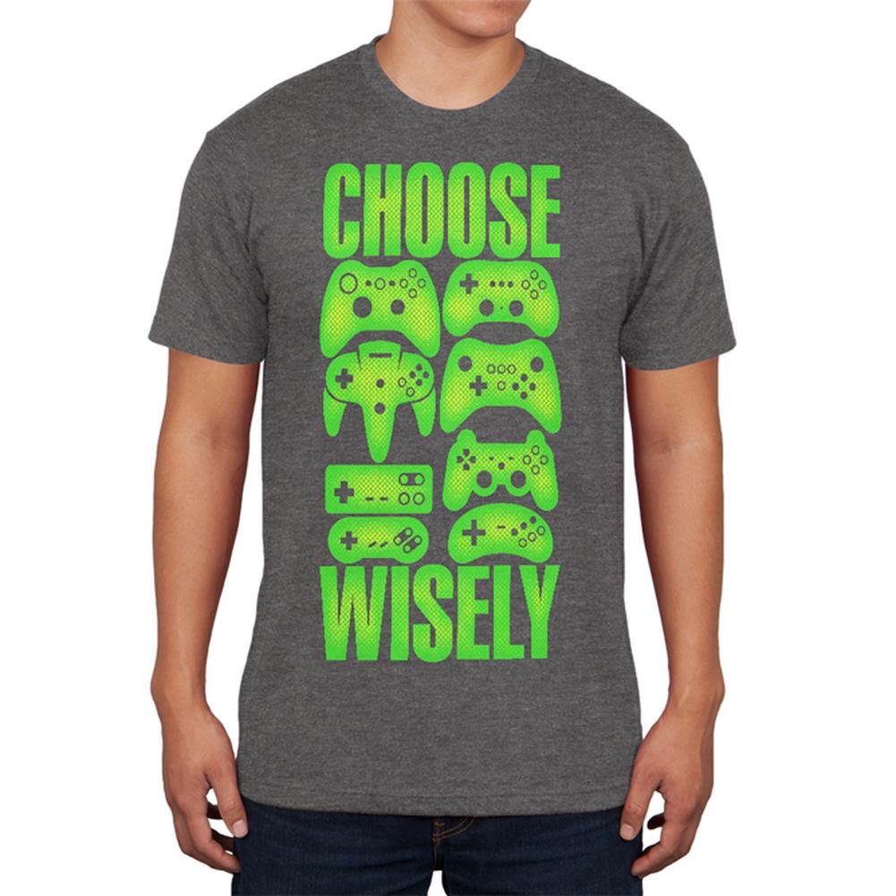 Choose Your Weapon Wisely Men's Soft Video Game T-Shirt - Perfect for Gaming, Casual Wear & Geek Culture