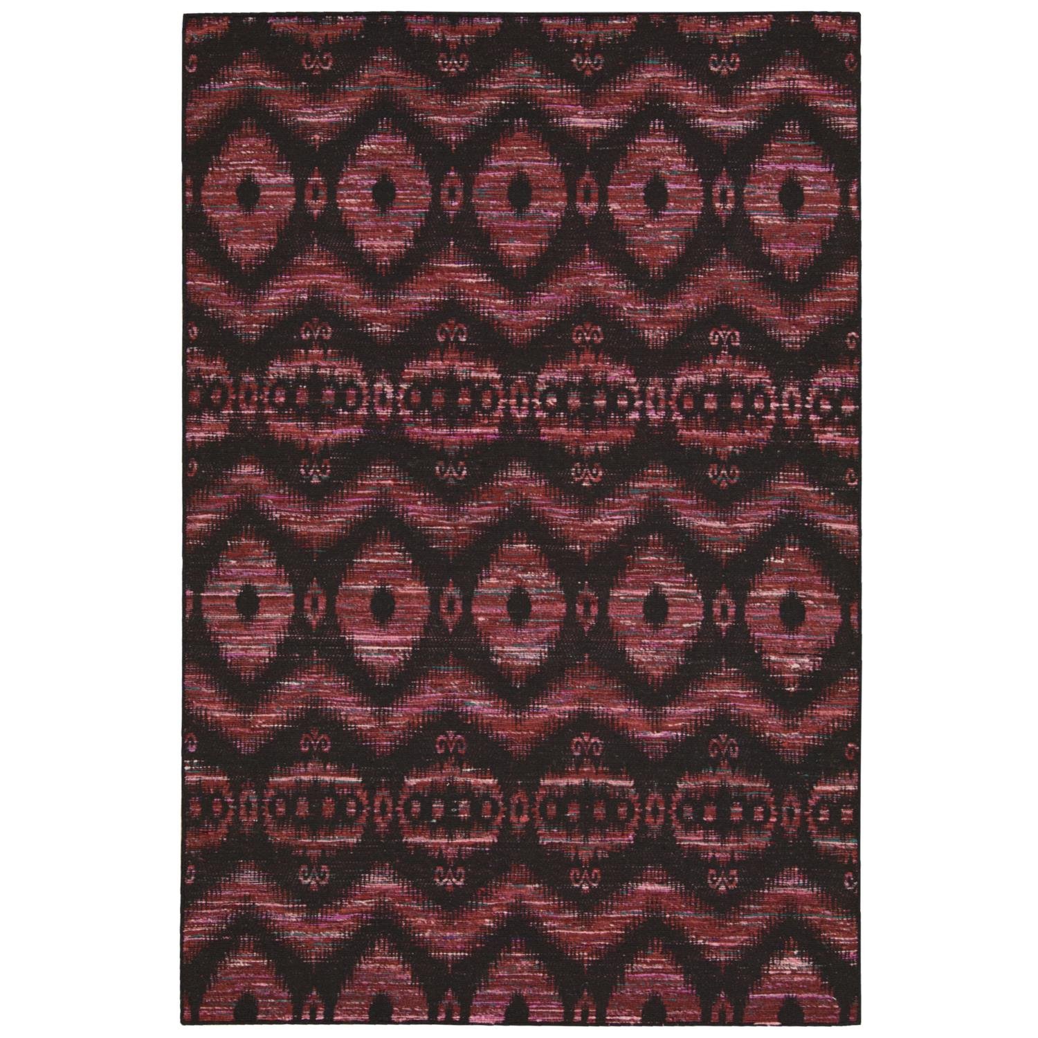 Nourison Spectrum Ikat Burgundy/Black 8' x 10'6