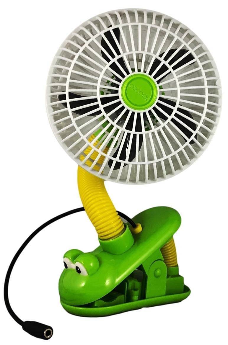 Switch Adapted Clip On Fan - Green | Adaptive & Special Needs Device for Wheelchair & Bed Use | Hands-Free Cooling Solution for Disabilities & Elderly Care