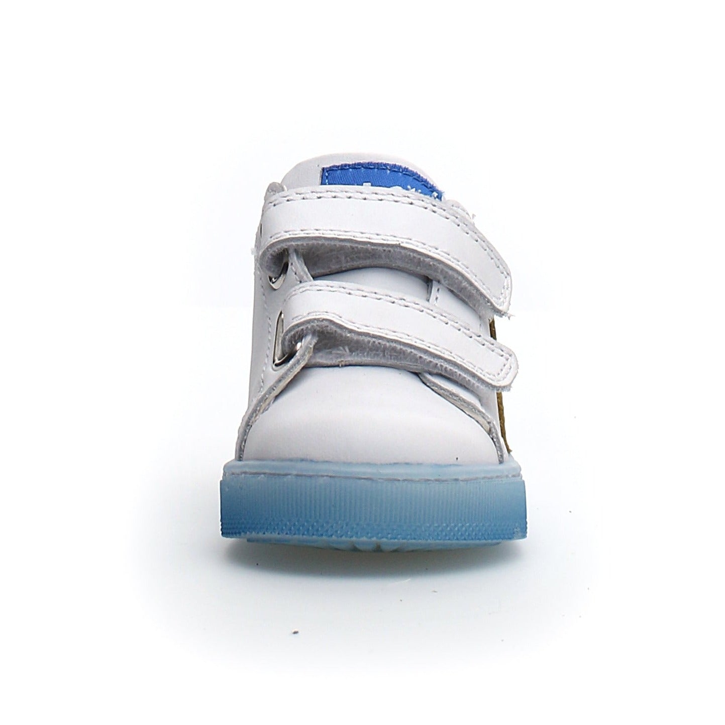 Falcotto Sasha VL Calf Fashion Sneakers for Boys and Girls - White/Azure | Comfortable Kids Shoes for School, Play & Everyday Wear