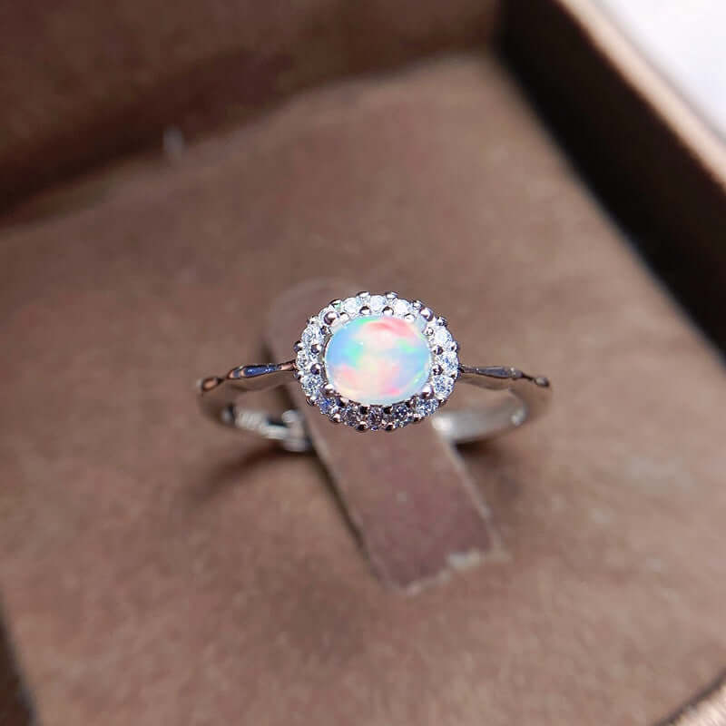18K Gold Opal Ring for Libra Birthstone - Elegant Zodiac Jewelry Gift for Women | Perfect for Birthdays, Anniversaries & Special Occasions
