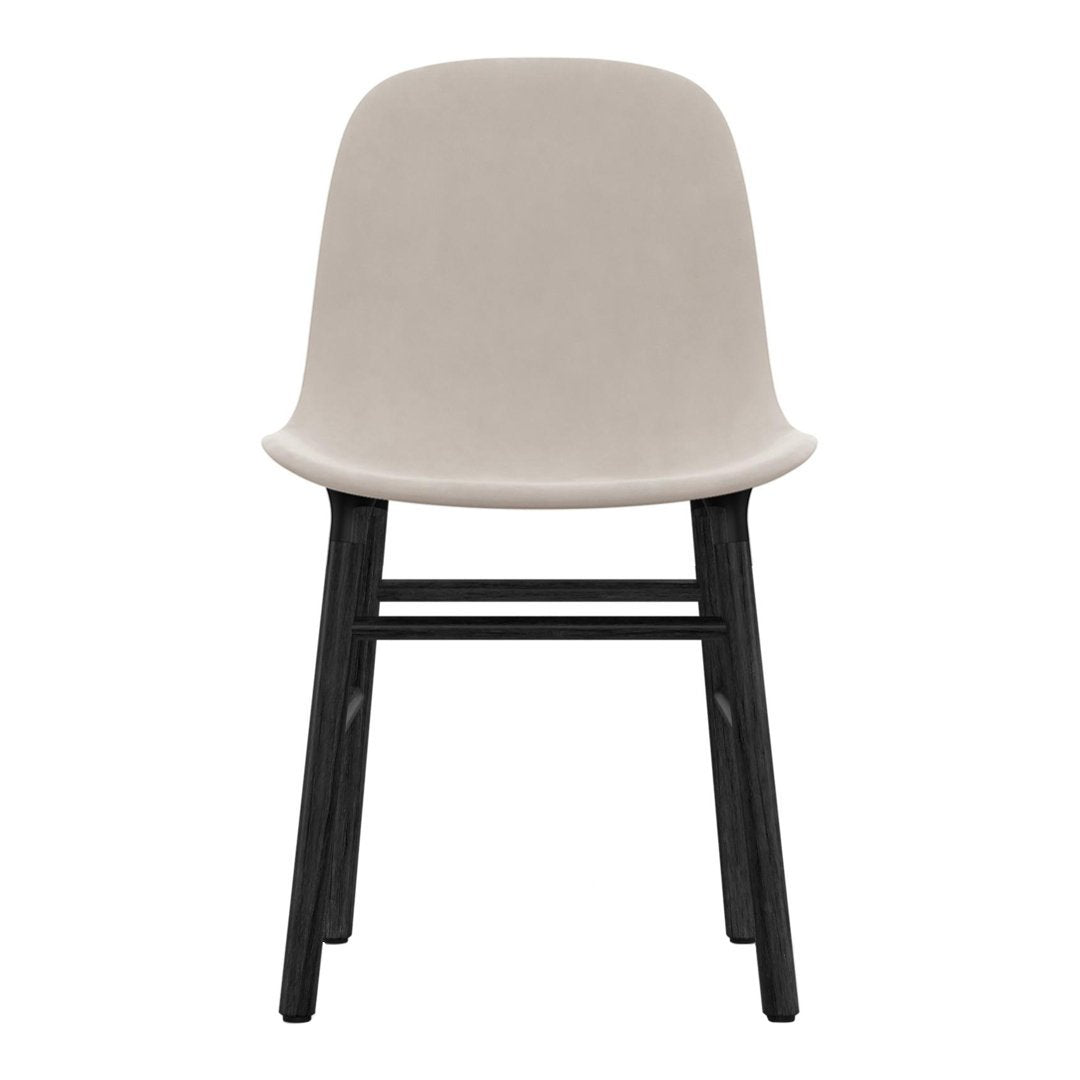 Modern Upholstered Form Chair with Solid Wood Legs - Comfortable Lounge Chair for Living Room, Bedroom, or Office