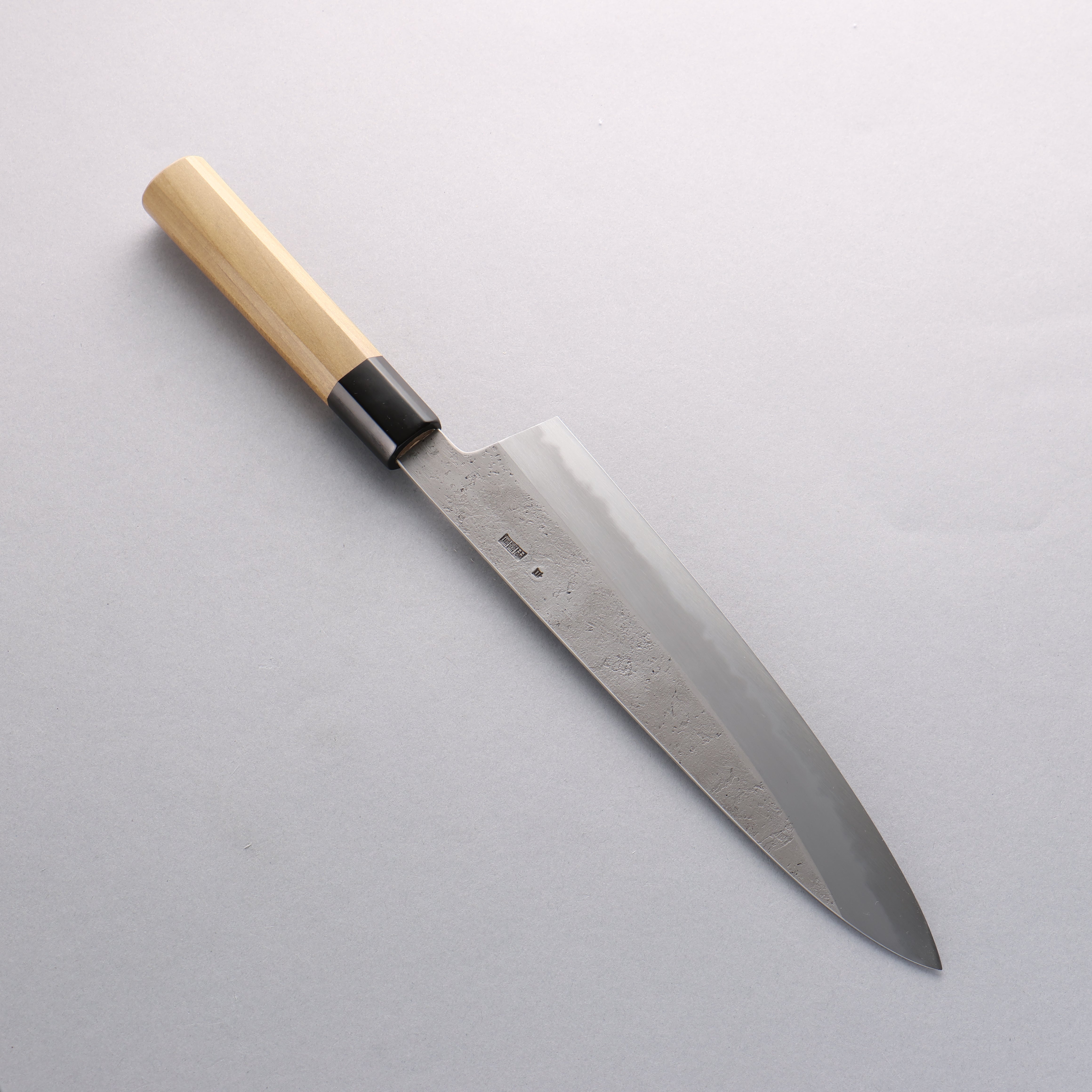 Premium Kikuzuki White Steel No.2 Nashiji Gyuto Japanese Chef Knife 240mm with Magnolia Wood Handle - Perfect for Professional Chefs & Home Cooking Enthusiasts