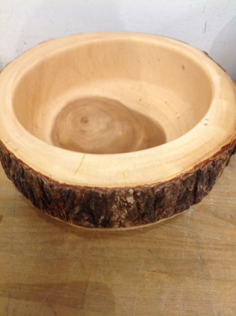 10-Piece Wooden Bark Bowl Set - Handcrafted Natural Wood Bowls for Salad, Soup, and Snacks - Perfect for Rustic Dining, Kitchen Decor, and Party Serving