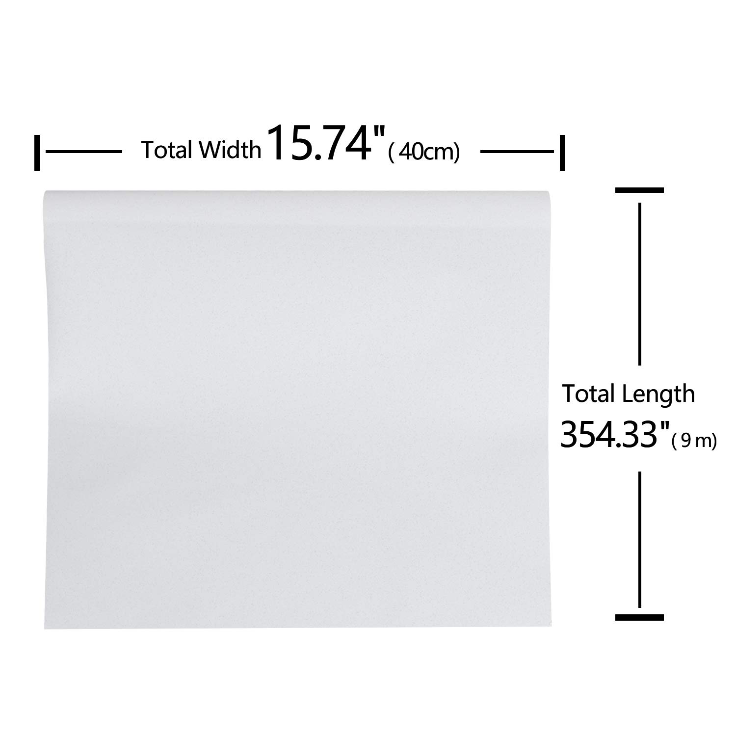 VEELIKE White Contact Paper 15.74x354.33 Inches - Removable Glossy Glitter Wallpaper Peel and Stick - Self Adhesive Wall Covering for Bathroom, Bedroom, Kitchen Cabinets, Countertops & Furniture Décor - Perfect for Home Renovation, DIY Projects & Temporary Decor