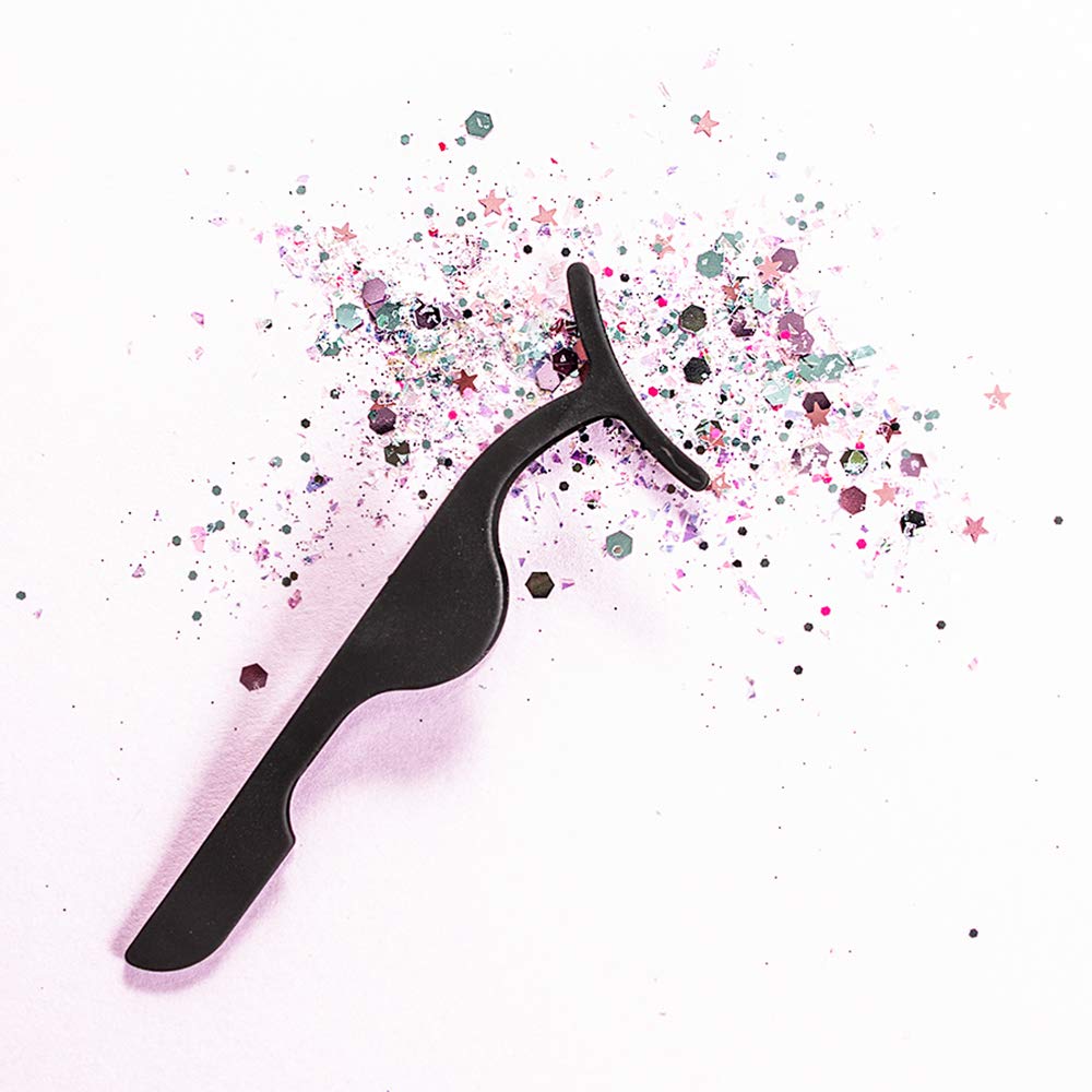 Lash FX Magnetic Matt Black Lash Tweezer - Professional Eyelash Extension Tool for Perfect Lash Application - Ideal for Salon, Home Use & DIY Beauty