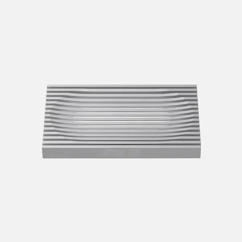 Stainless Steel Linear Flow Soap Dish - Modern Bathroom Soap Holder with Drainage Holes for Shower, Kitchen & Sink Countertop Organizer