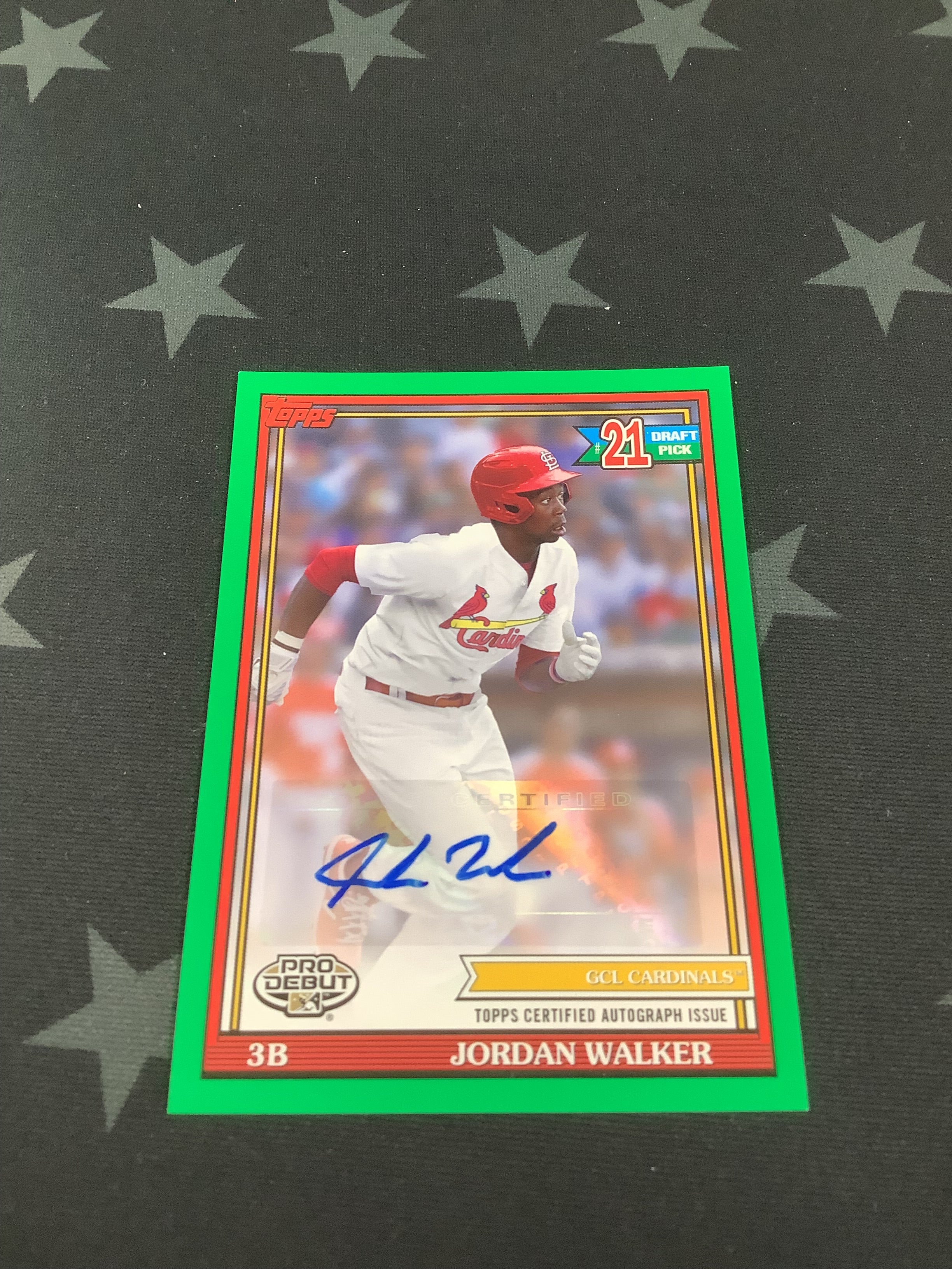 2021 Topps Pro Debut Jordan Walker Autographed Baseball Card #PD-169 /99 - Limited Edition Rookie Card for Collectors & Sports Memorabilia Enthusiasts