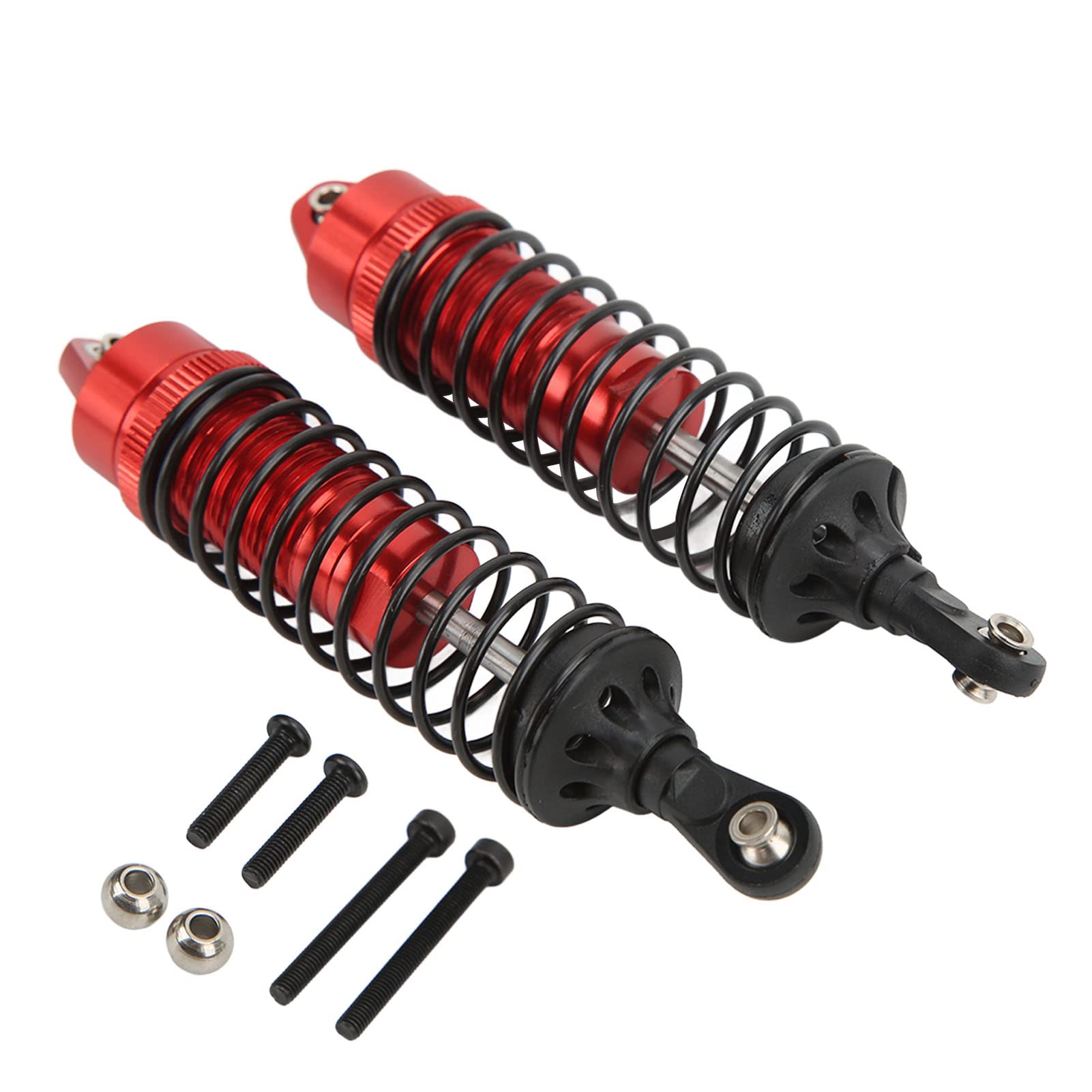 1/10 RC Truck Front & Rear Suspension Damper - High-Performance Shock Absorbers with Excellent Damping Effect (Red) | Model Car Accessories for Off-Road Racing & Crawling