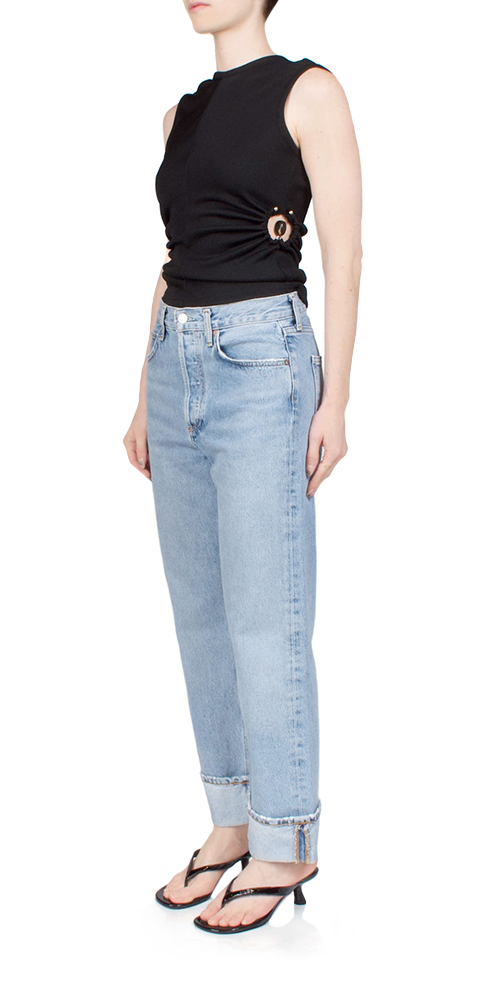 Fran Low Slung Straight Jeans for Women - High Waist Slim Fit Denim Pants | Perfect for Casual Outfits, Streetwear & Everyday Wear