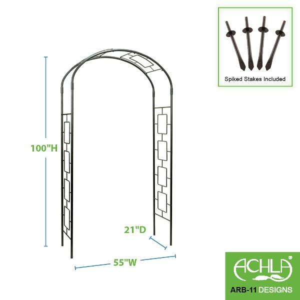 Achla Designs Modern Arbor Arb 11 - Elegant Garden Trellis for Climbing Plants, Outdoor Decor & Backyard Landscaping | Perfect for Roses, Vines & Flower Gardens