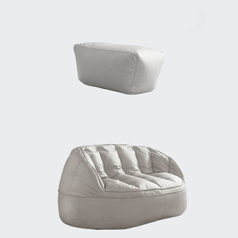 Water Resistant Faux Leather Bean Bag Chair with Durable Polystyrene Beans - Perfect for Living Room, Bedroom, Dorm & Game Room Relaxation