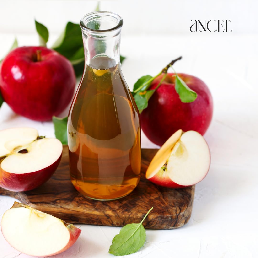 Ancel Apple Cider Vinegar Hair Conditioner 300ml - Natural Formula with ACV, Almond Oil, Argan Oil & Shea Butter - Sulfate Free & Paraben Free - For Dry, Damaged Hair - Men & Women - Perfect for Daily Use & Color Treated Hair