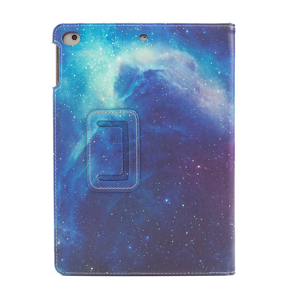 Premium PU Leather iPad 9.7 Inch Case (2018/2017/Air 2/Air 1) - Shockproof Corner Protection & Scratch-Resistant Folio Cover with Auto Sleep/Wake - Perfect for Work, School & Travel - Galaxy Design