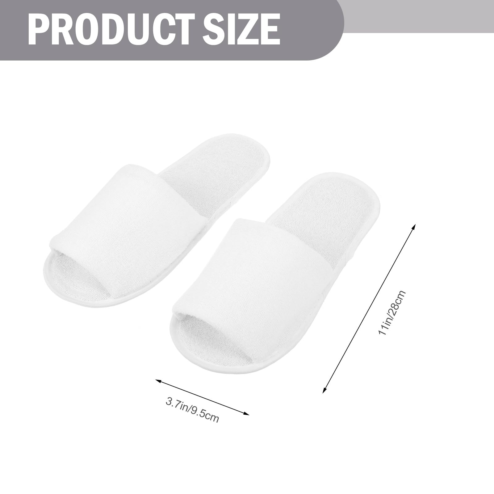GLEAVI 2 Pairs Foldable Open Toe Slippers for Women - Soft Portable Hotel Slippers for Guests, Indoor House Slippers, Disposable Travel Slippers - Perfect for Travel, Spa, Home & Hotel Use