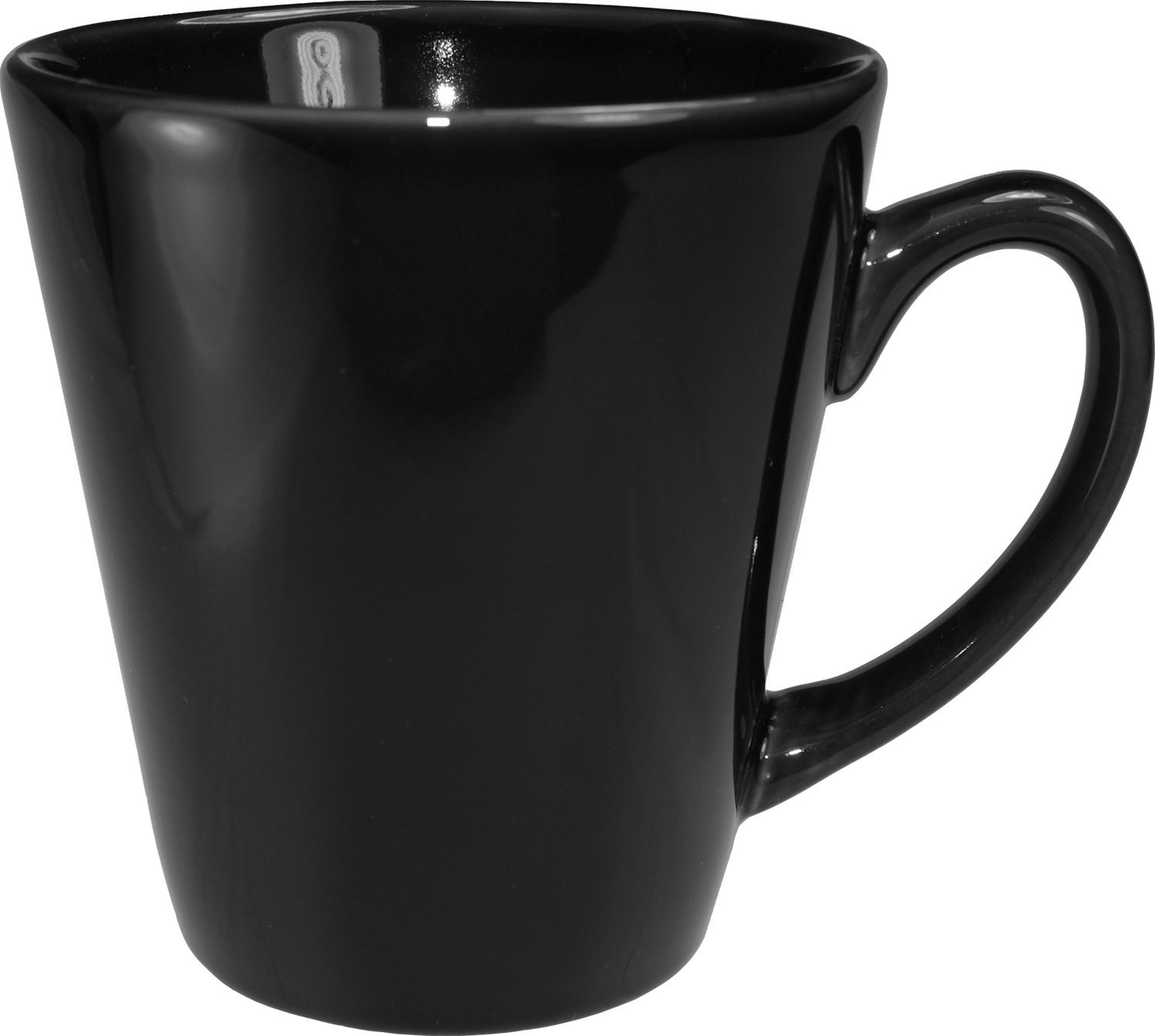 ITI 36-Piece Black 12-Oz Funnel Coffee Cups Set - Durable Stackable Travel Mugs for Camping, Office & Home Use