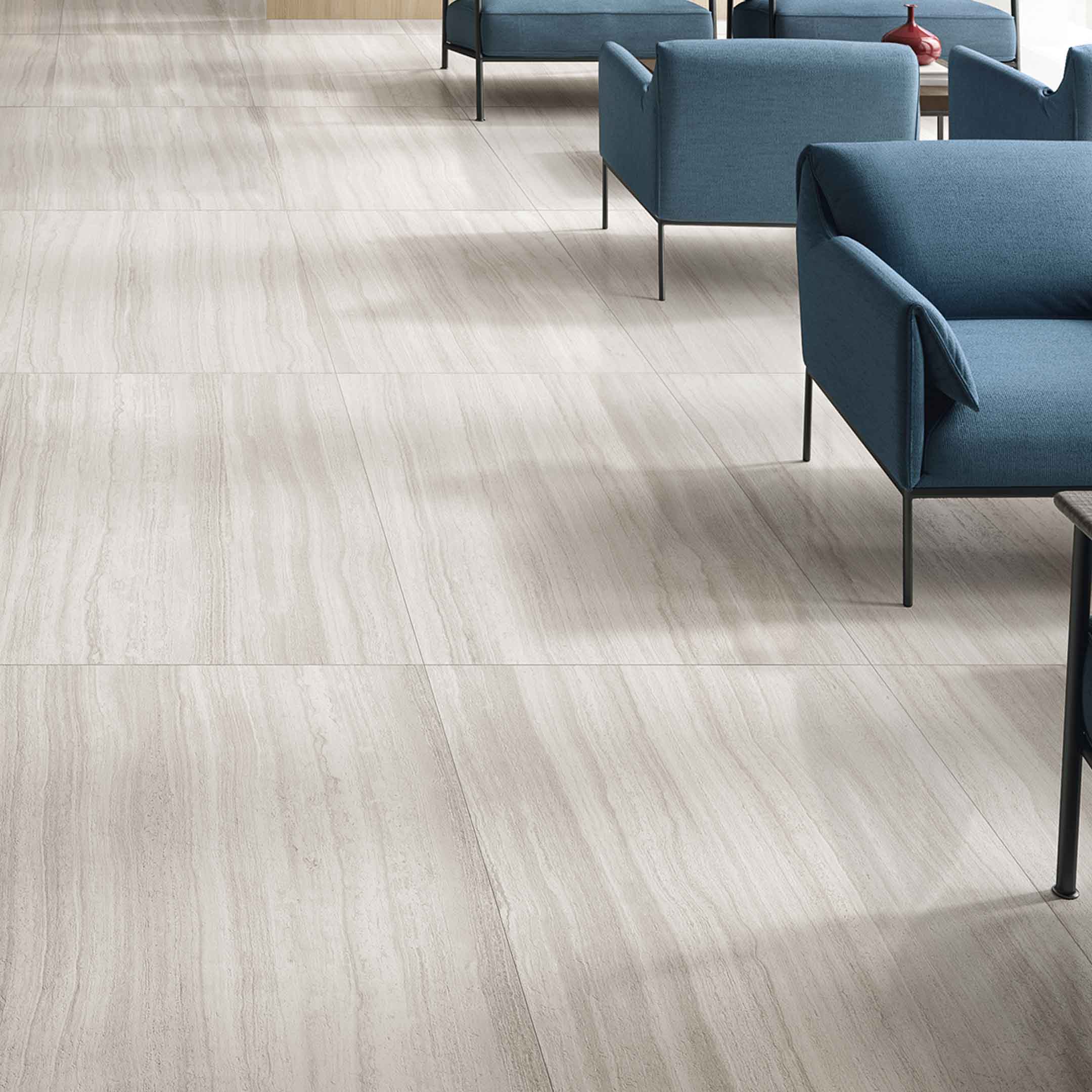 Premium Travertine Porcelain Tile - Natural Stone Look, Durable & Waterproof - Perfect for Bathroom, Kitchen & Flooring Renovations