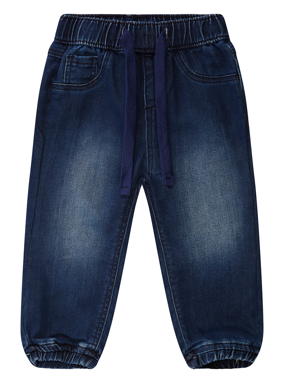 Soft Denim Knit Pull-On Pants for Babies 0-18 Months - Comfortable Stretchy Casual Wear for Playtime & Outings