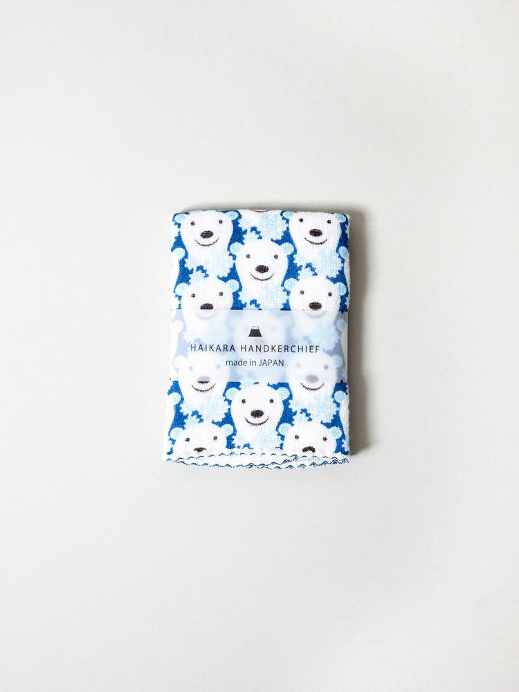 Haikara Little Handkerchief - Soft Polar Bear Design Cotton Handkerchief for Kids & Adults - Perfect for Everyday Use, Gifts, and Travel Accessories