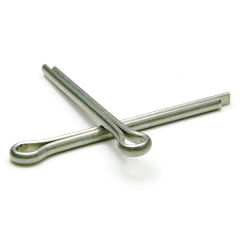 1/4 Inch x 2-1/2 Inch 304 Stainless Steel Cotter Pins - Split Pins (Qty 25) - Corrosion Resistant Hardware for Automotive, Marine & Industrial Applications