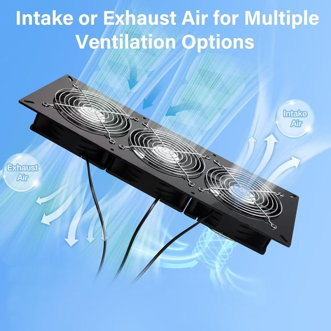 25W Solar Powered Exhaust Fan Kit - IP67 Waterproof 3500RPM with 15FT Cord for Chicken Coops, Greenhouses & Sheds | Outdoor Cooling Ventilation System for Air Circulation & Temperature Control
