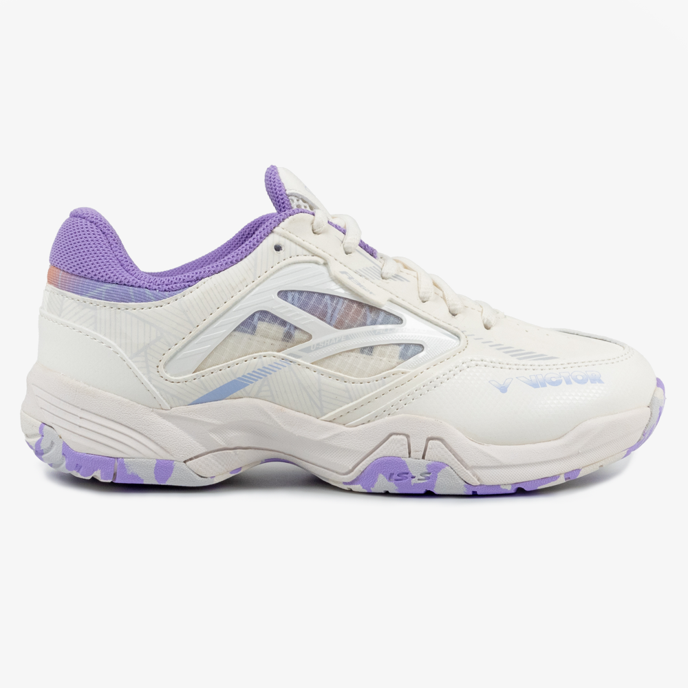Victor A362F LJ Running Shoes - Lunar White & Lavender - Lightweight Cushioned Athletic Shoes for Men & Women - Perfect for Jogging, Gym Workouts & Daily Wear