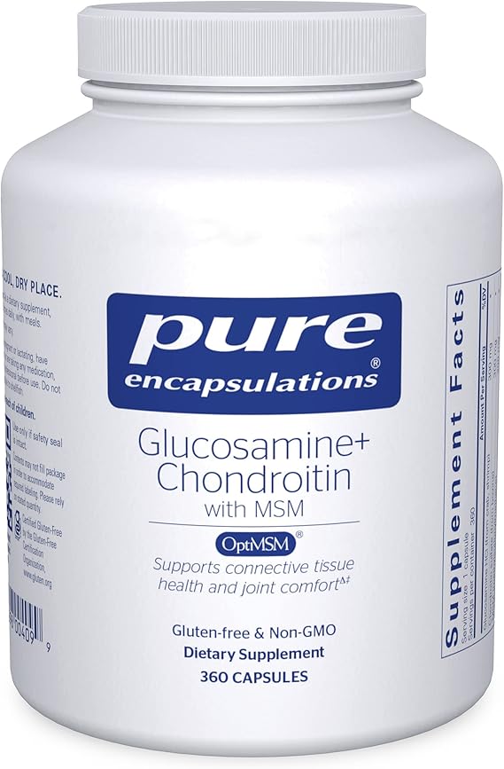 Pure Encapsulations Glucosamine Chondroitin with MSM Supplement - Joint Support for Active Lifestyles & Sports Recovery