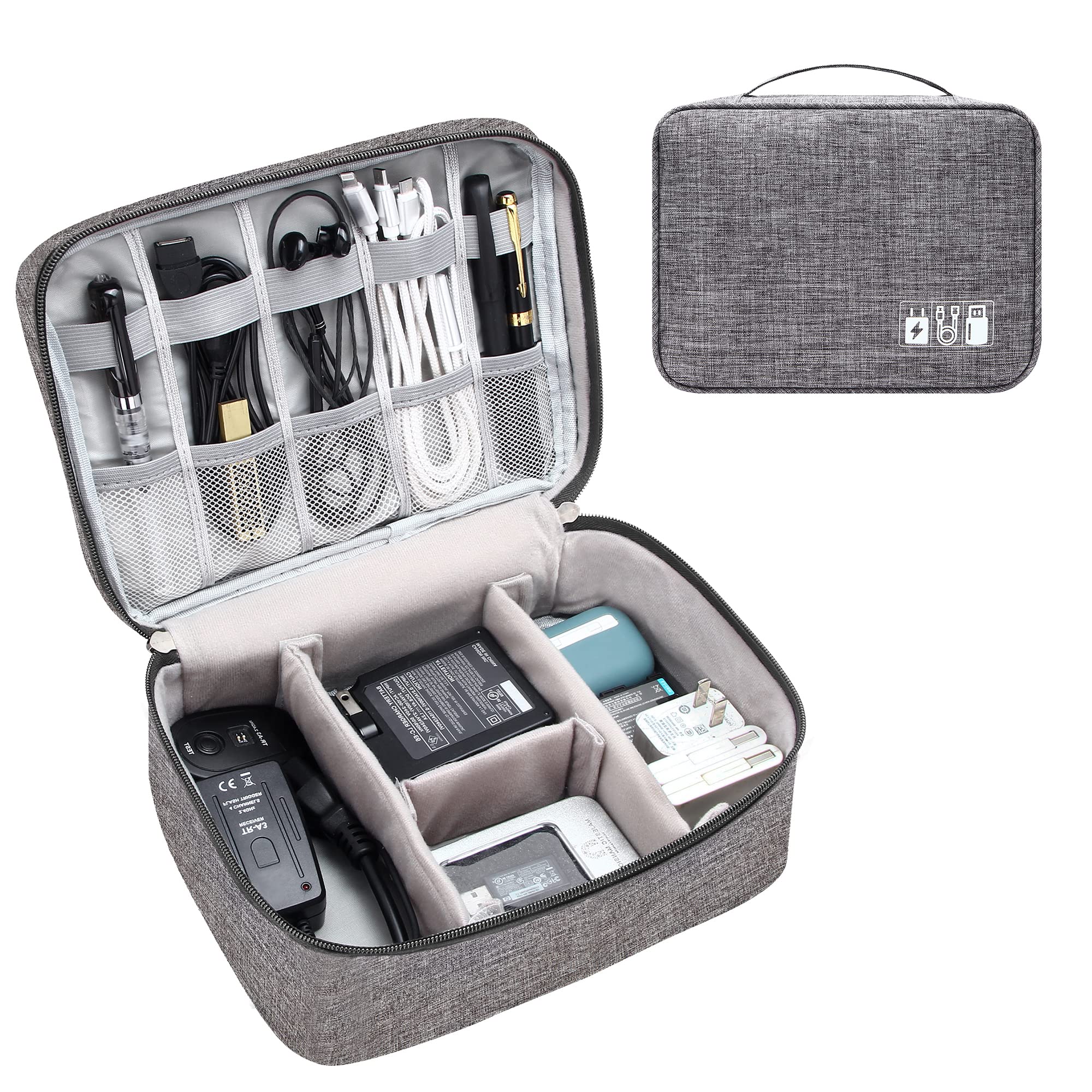 Waterproof Travel Cable Organizer Bag - Portable Electronics Accessories Case for Chargers, Cables & Small Gadgets | Perfect for Business Trips, Camping & Daily Commute