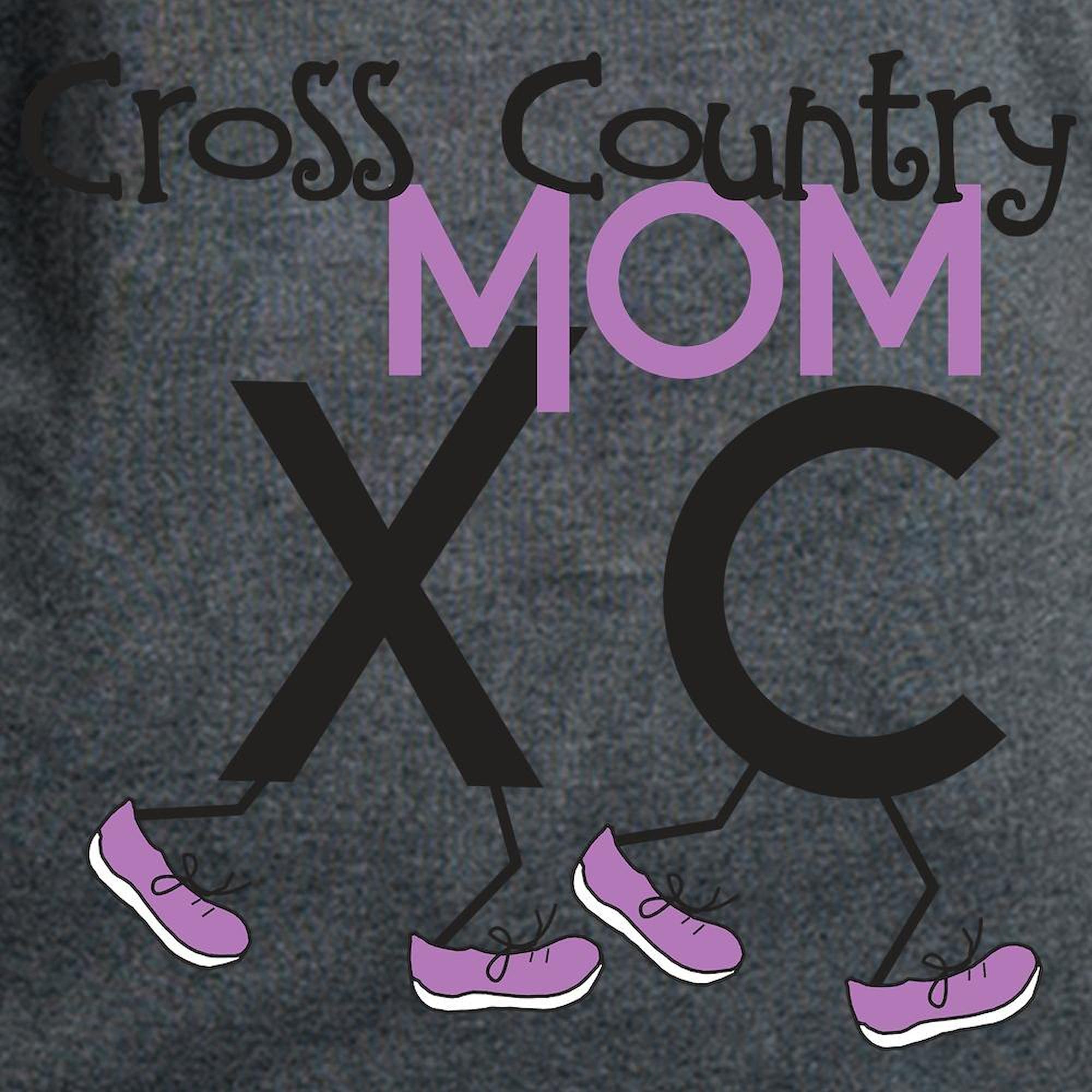 XC Cross Country Mom T-Shirt for Women - Soft Cotton Dark Tee - Perfect for Races, Training & Supporting Your Runner