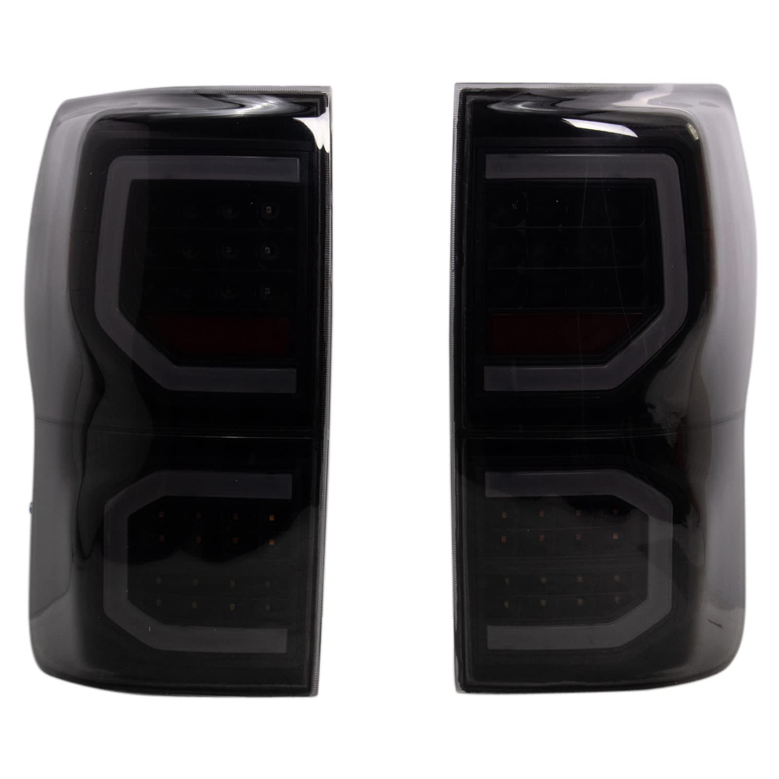 TRQ Rear Tail Lights Set Compatible with 2007-2013 Toyota Tundra - TO2800165, TO2800183, TO2801165, TO2801183 - Perfect for Night Driving & Enhanced Vehicle Safety