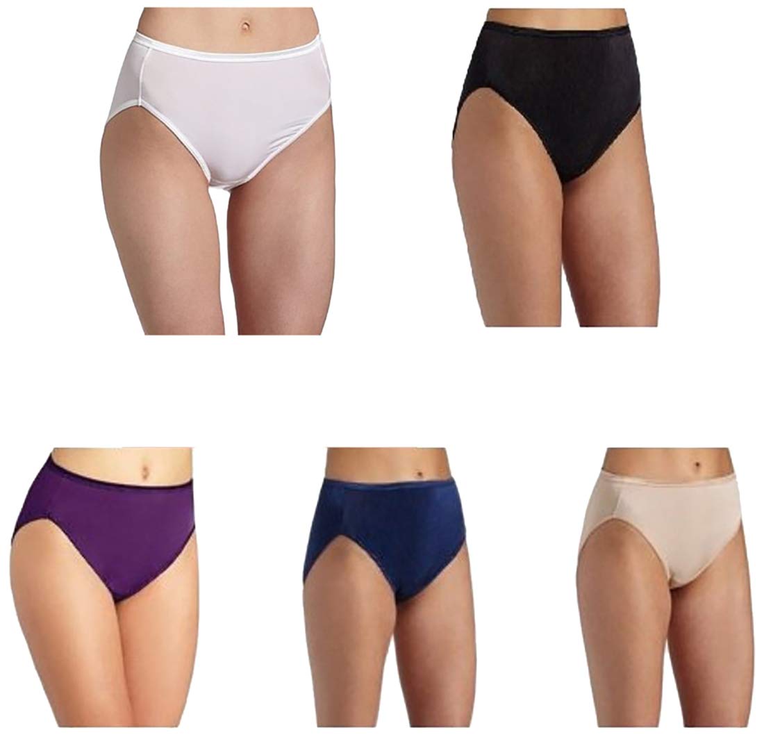Vanity Fair Women's Illumination Hi-Cut Panties 13108 - Soft Cotton Underwear for Everyday Comfort, Seamless Fit & Breathable Fabric - Perfect for Work, Travel & Lounge Wear