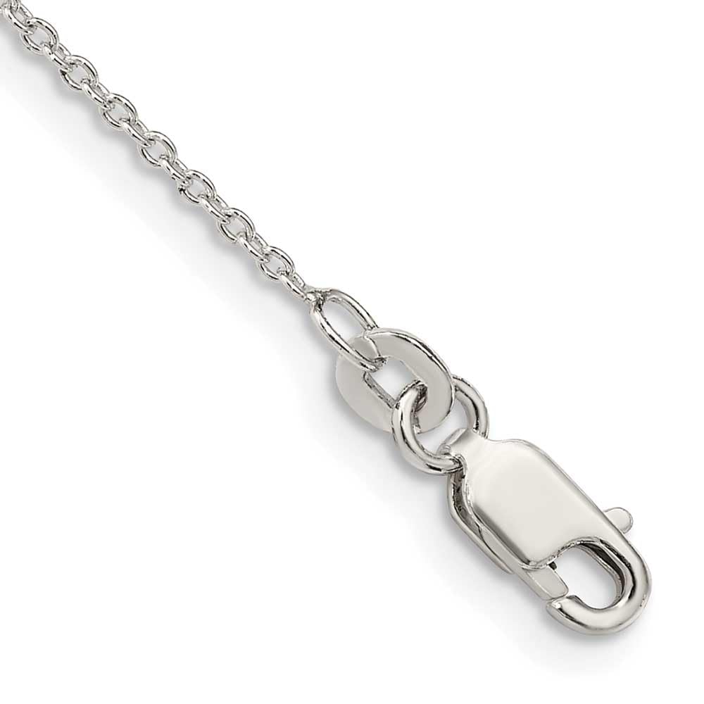1.25mm Sterling Silver Cable Chain Anklet Bracelet - Dainty & Adjustable Ankle Jewelry for Women, Perfect for Beach, Wedding & Everyday Wear