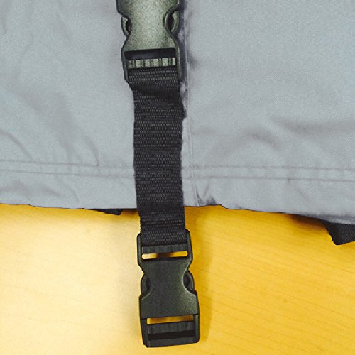 Heavy Duty T-Top Boat Cover for Center Console Boats - Waterproof, UV-Resistant, Fits Up to 26ft (Gray) - Perfect for Outdoor Boat Storage & Marine Protection